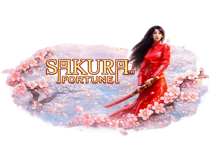 Sakura Fortune japonski avtomat s češnjevimi cveti in bojevnico tematiko